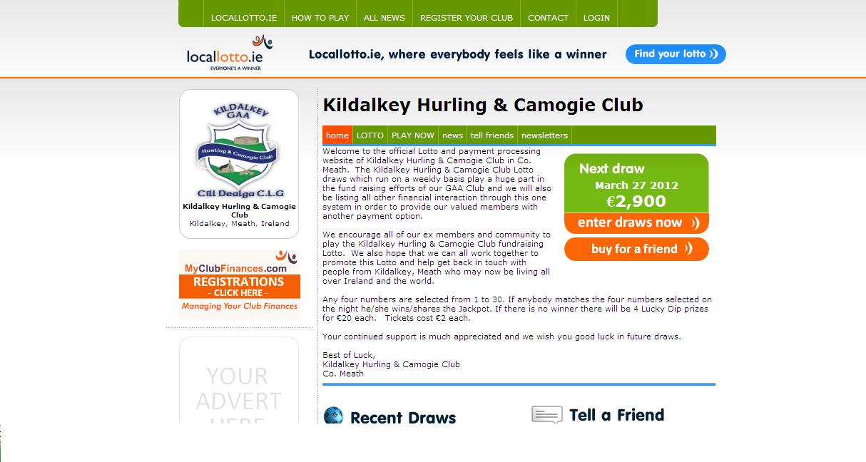 Play Kildalkey GAA Lotto Online